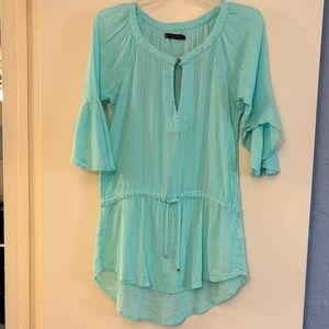 3 for $25! Vix Paula Hermanny Women's Aqua Tunic Swim cover Resortwear Beach, S
